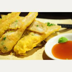 ayumilog | Taipei | 度小月　台南名物の担仔麺 | 黄金蝦捲、海老プリっぷりです!